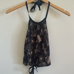 Urban Outfitters Floral Backless Halter top